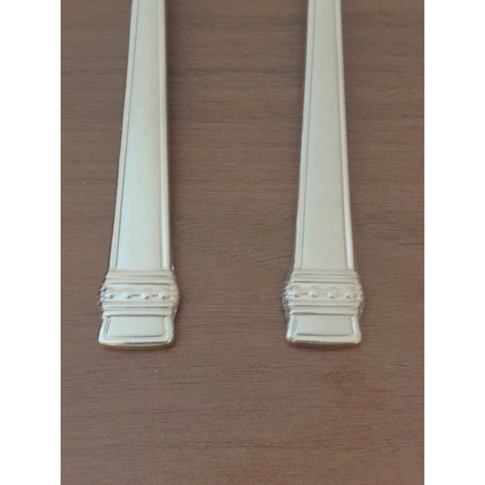 6 Lenox Hancock Frosted Teaspoon Stainless Millenium Flatware 18/8 Korea